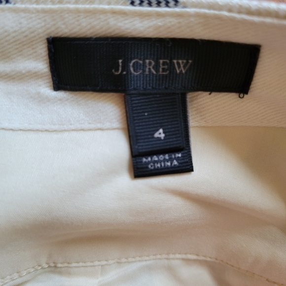J. Crew Cream Linen Striped Skirt - Picture 3 of 4